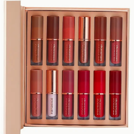 12-Piece Velvet Matte Lipstick Gift Set | Moisturising, Long-Lasting & Kiss-Proof