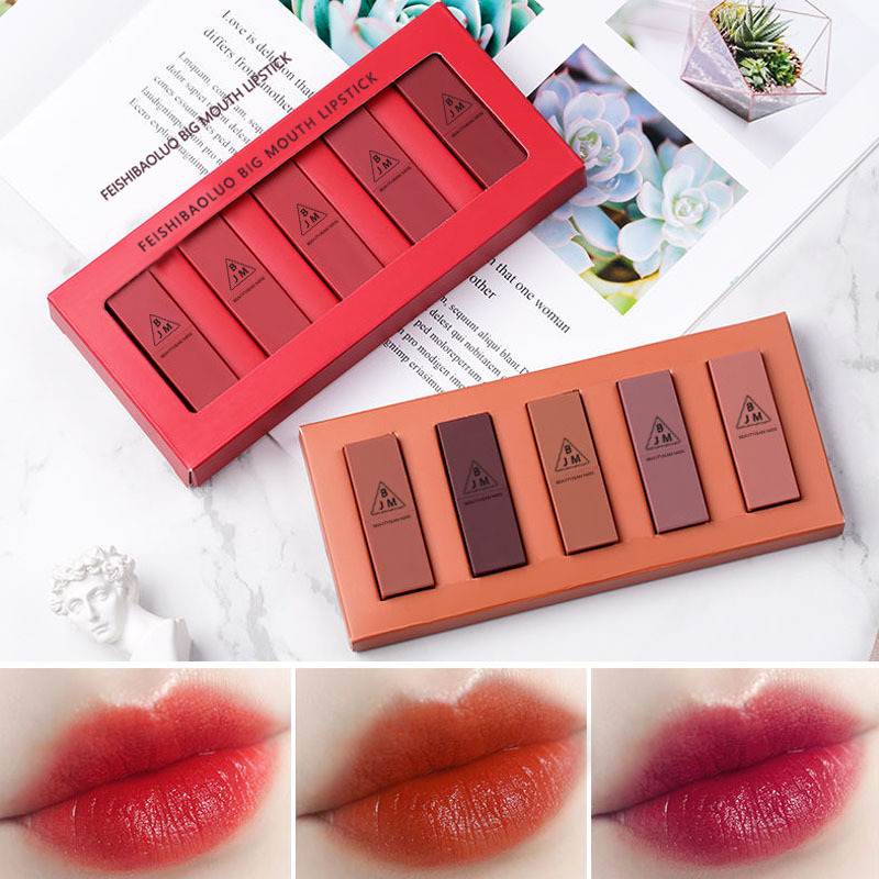 5-Piece Long-Lasting Moisturising Lipstick Set | Rich Colour, Hydrating & All-Day Wear
