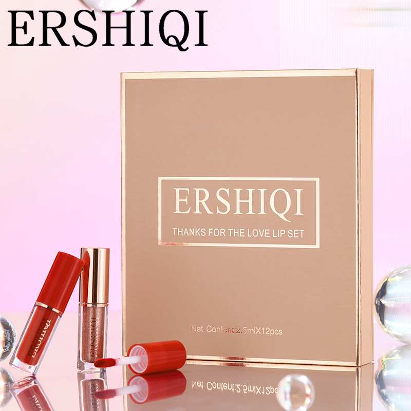 12-Piece Velvet Matte Lipstick Gift Set | Moisturising, Long-Lasting & Kiss-Proof