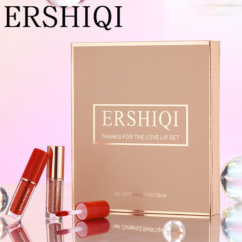 12-Piece Velvet Matte Lipstick Gift Set | Moisturising, Long-Lasting & Kiss-Proof