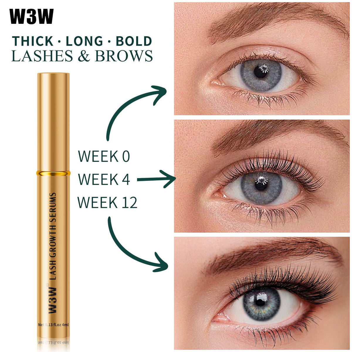 ALIVER Eyelash & Eyebrow Growth Serum | Thicker, Longer & Defined
