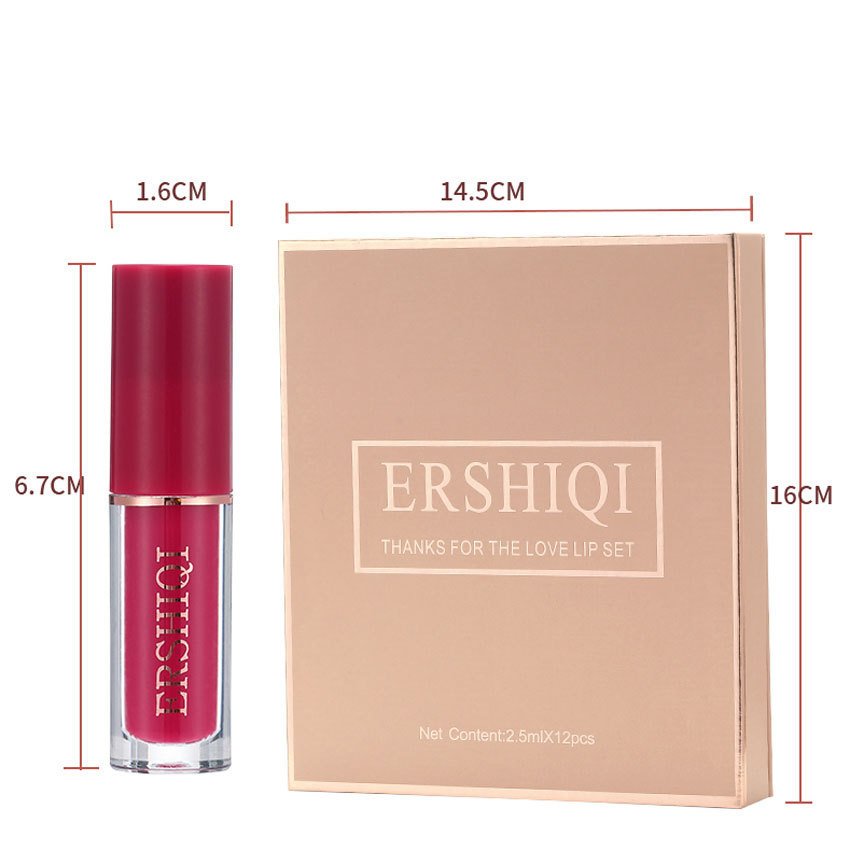 12-Piece Velvet Matte Lipstick Gift Set | Moisturising, Long-Lasting & Kiss-Proof