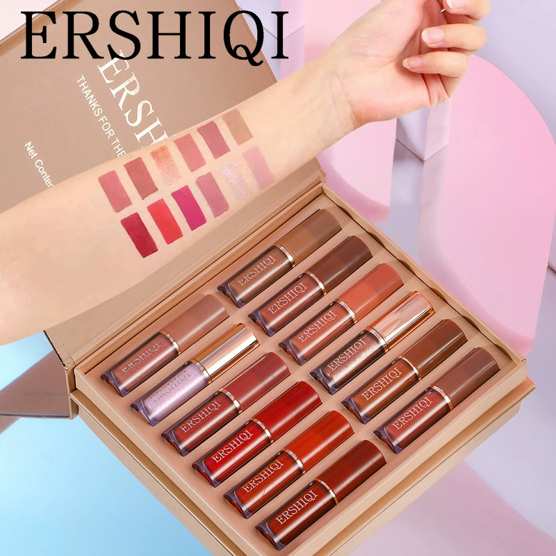 12-Piece Velvet Matte Lipstick Gift Set | Moisturising, Long-Lasting & Kiss-Proof