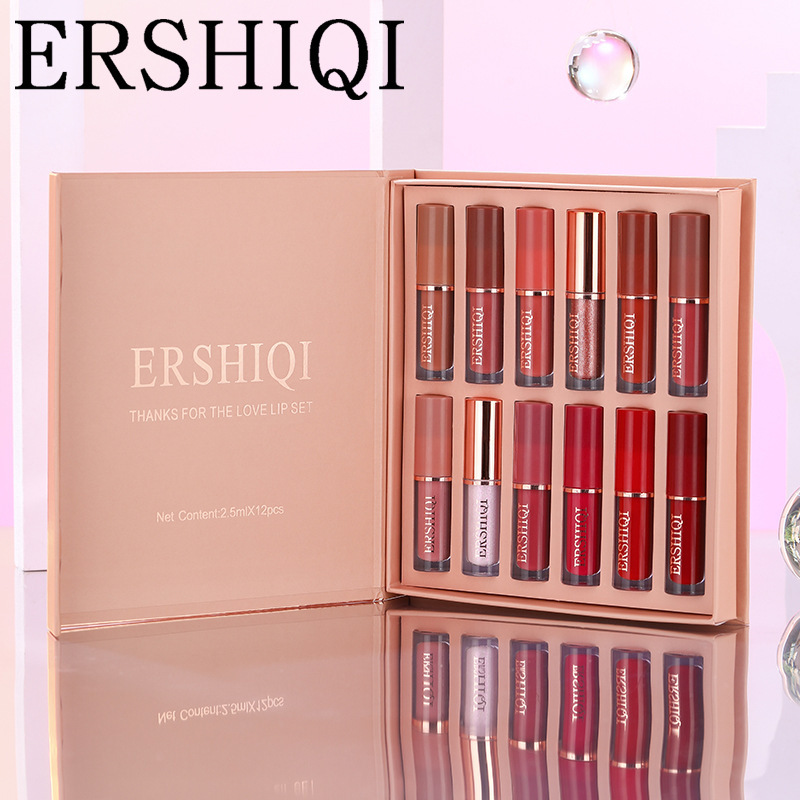 12-Piece Velvet Matte Lipstick Gift Set | Moisturising, Long-Lasting & Kiss-Proof