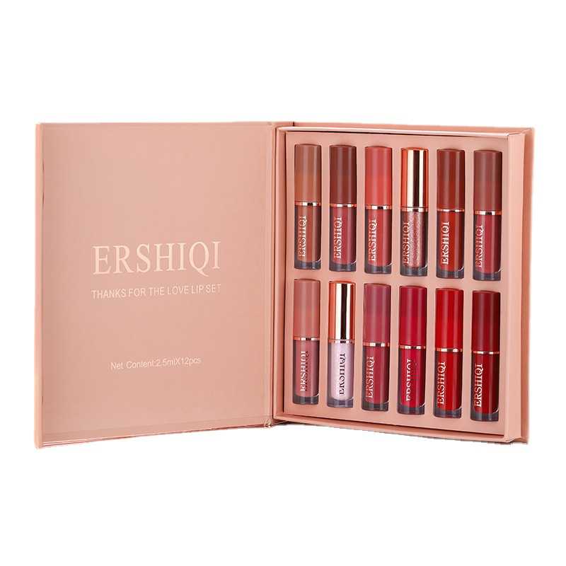 12-Piece Velvet Matte Lipstick Gift Set | Moisturising, Long-Lasting & Kiss-Proof