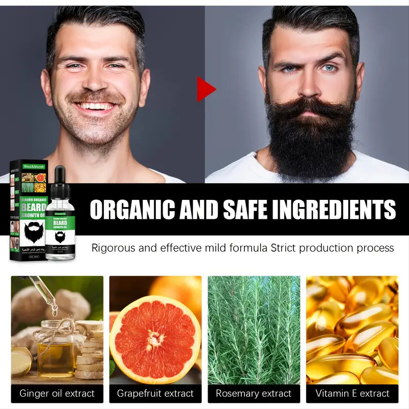 Beard Care Oil & Serum for Hair Thickening and Volume